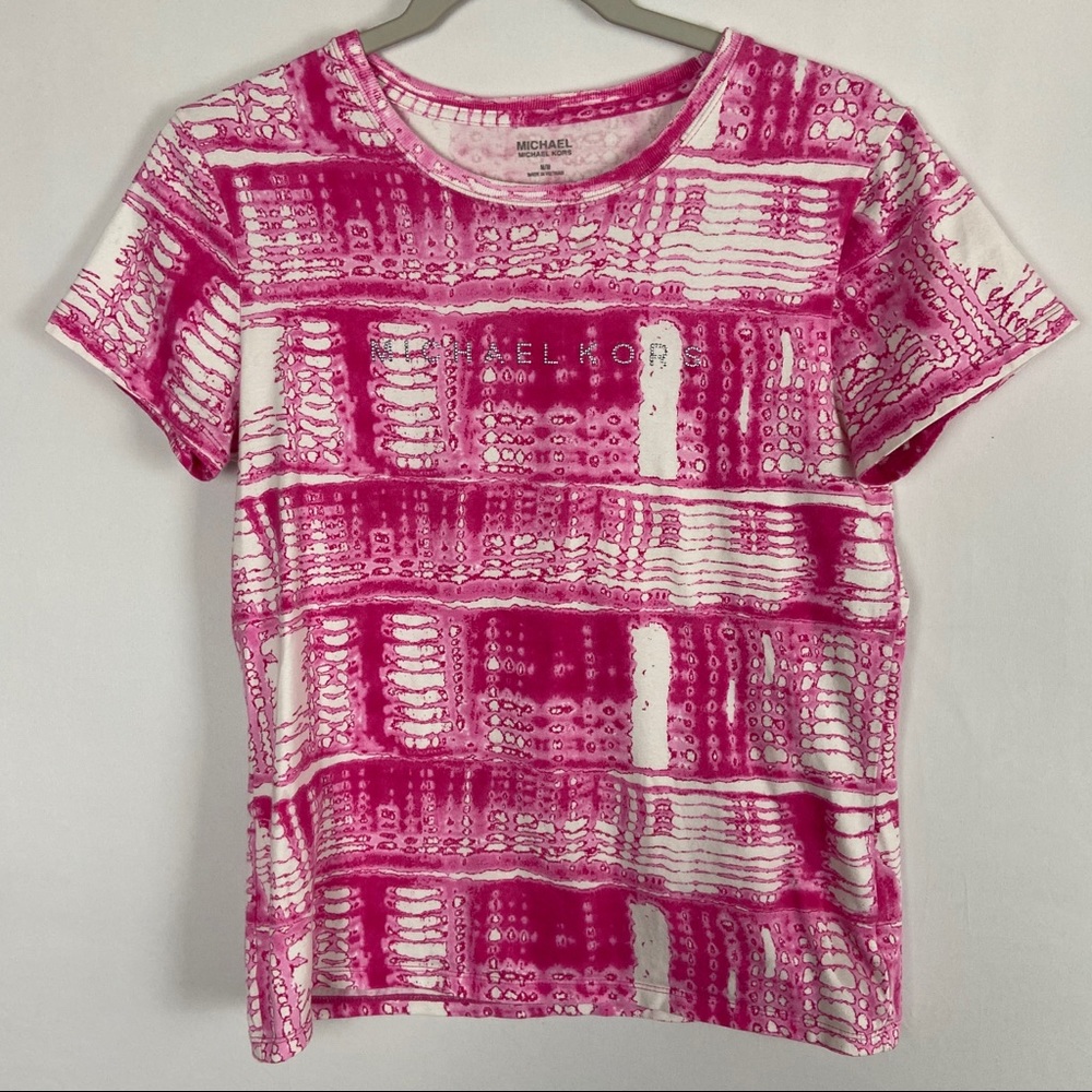 Michael Kors Pink and White Shirt